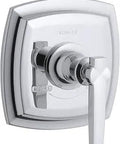Margaux Thermostatic Valve Trim With Lever Handle In Polished Chrome Durable Shower Temperature Control Kit For Premium Bath Remodel And Precise Water Flow