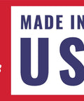 Made in the USA logo featuring the Statue of Liberty with red background and bold blue text.