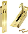 Pocket Door Handles Stainless Steel 304 Edge Pull Hidden Flush Mount Sliding Door Pull for bathroom cabinets; gold brushed finish