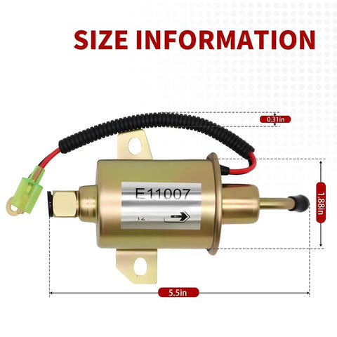 Electric Fuel Pump For Onan Cummins 4000 4KW Microlite MicroQuiet Generator Replacement Replaces A029F889 12V size details