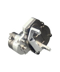 Beefed Up Metal RC Transmission Center Gearbox Case With Gears For 1/18 LC80 FCX18 Crawler, Aluminum Upgrade Housing, Silver