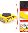 Heavy Duty Equipment Dolly Moving Skate With 360 Degree Turntable For Warehouse And Factory Heavy Cargo Low Profile Machinery Skate Dolly With Non Slip Surface 15 Ton Capacity