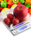 Ultra Precise Digital Kitchen Scale With 0.001oz And 0.01g Precision, Weighs Up To 500 G, Stainless steel with tomato