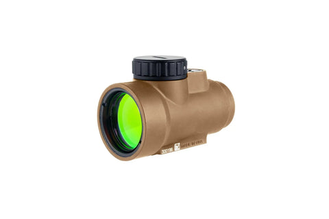 MRO SD 1x25 Red Dot Sight with Adjustable LED, 2.0 MOA Dot, Coyote Brown Anodized Finish, fast target pickup, side view