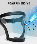 Anti Fog Full Face Shield For Adults, Clear Transparent Visor, Breathable All Day Comfort, Reusable Protective Gear