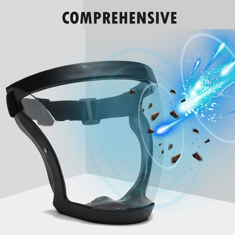 Anti Fog Full Face Shield For Adults, Clear Transparent Visor, Breathable All Day Comfort, Reusable Protective Gear
