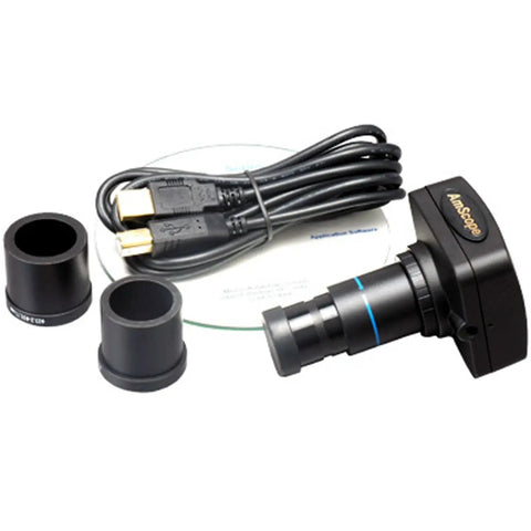 Camera and accessories for Digital Compound Binocular Microscope With 40X To 2000X Magnification, USB 2.0 connectivity visible