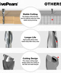 Up And Down Cut Compression Spiral Router Bit For CNC Machines, One Eighth Inch Cutting Diameter, design comparisons