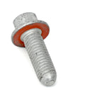 Heavy Duty LS Main Bolt And Stud Kit Built To Crush The Track And Drag Strip Drop Right In For 4.8L 5.3L 5.7L 6.0L 6.2L GM Engines silver steel bolt with washer close-up view