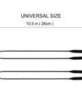 Elastic Silicone Eyeglasses Strap Holder Waterproof Glasses Retainer 2 Pack shown in black, 10.5 inches (26cm) length.