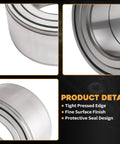 Close-up of front wheel hub bearing replacement for Tacomas, 4Runners, Tundras, Sequoias 1995-2007 with protective seal design.
