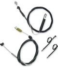 Dual Cable Replacement Kit For Toro TimeMaster Mowers Traction And Brake Cable Set showing both cables and installation parts.