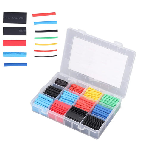 Top Rated Heat Shrink Tubing Kit With 2 To 1 Shrink Ratio In 5 Hottest Colors And 12 Super Sizes For Electrical Wire Wrap, Home Diy Repairs, And Professional Maintenance Projects Done Right. Assorted heat shrink tubing kit in plastic organizer case, 12 sizes, 5 colors