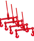 Heavy Duty Ratchet Binders Three Eighths To One Half Inch Four Pack Nine Thousand Two Hundred Fifteen Lbs Working Load G70 Hooks