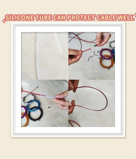 Six Pack 10ft Replacement Jump Rope Cables With 2.5mm Stainless Steel Wire And Polymer Coating, showing different cable colors and use