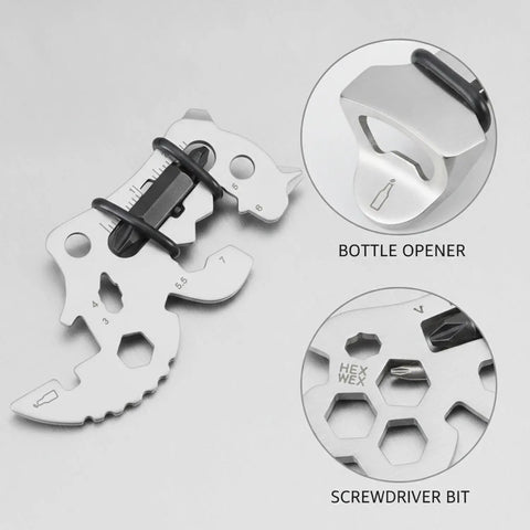 Stainless Steel Credit Card Multitool Wallet Insert With Bottle Opener For Everyday Carry Slim EDC Card Tool detailed view