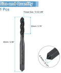 Heavy Duty Spiral Flute Thread Tap 10-32 UNF With H2 Precision. 65mm length, nitrided coating for clean metal threading.