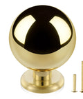 10 Pack Unlacquered Brass Cabinet Knobs And Pulls Set, Solid Brass Hardware With Living Finish, Naturally Patina Aging, Polished Gold Look, Subtle Color Variations, Fingerprint Friendly, Ideal For Kitchen, Bath, And Furniture Cabinets. round brass cabinet knob with screws
