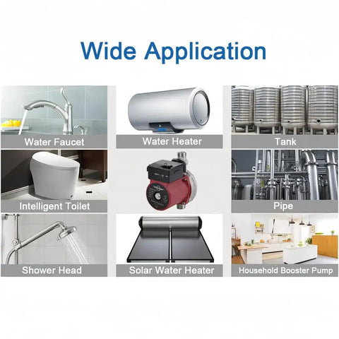 Image showcasing various applications of Built Different 110V Automatic Water Booster Pump With 120W Motor And Food Grade Stainless Steel 304.
