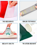 Four uses of Dark Brown Duct Tape 2.36 Inch Wide By 108 Feet Heavy Duty Tape With Easy Tear Premium Grade Adhesive shown in images
