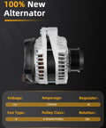 Side view of Beefed Up High Output Alternator For Odyssey 2011 2012 2013 Pilot 2012 2013 2014 2015 Ridgeline 2012 2014 12V 130Amp