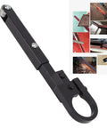 Badass Heavy Duty Belt Sander Attachment For 100 And 125 Mm Angle Grinders Quick Swap All Steel Conversion Kit, showing black steel construction.