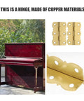 Copper Butt Hinges 4 Pack For Cabinet Doors and Tool Boxes with smooth surface and durable construction