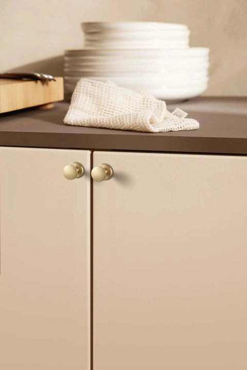 Champagne Bronze Zinc Alloy Cabinet Knobs With Plate Six Pack Single Hole Kitchen Cabinet Pulls Drawer Hardware With Backboard Spacer