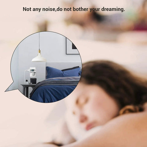 Two Pack 24 Hour Outlet Timer For Indoor Lamps Fans And Aquariums 125V 15A 1000W Digital Light Timer with sleeping person