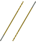 Two 1/8-inch by 6-inch cobalt aircraft extension drill bits with gold titanium-coated finish, 2-pack