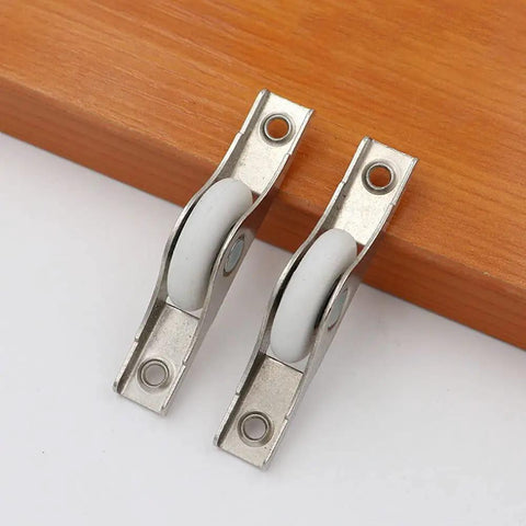 8 Pack Rock Hard Nylon Slider Wheel Replacement Pulleys for Walk in Closets Cabinet and Chiller Doors Smooth Rolling Track Upgrade with Easy Peasy Snap Fit Design Durable Abs Build for Hotel and Restaurant Fixups.