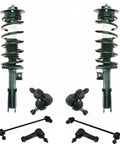 Replacement Front Eight Piece Steering And Suspension Kit With Heavy Duty Ball Joints Tie Rod Ends Sway Links And Strut Assembly showing struts and links.
