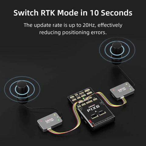 RTK F9P Centimeter GPS Drone Pro Grade High Precision Positioning Module Receiver connected for fast RTK switching