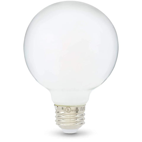 60W Equivalent G25 LED Light Bulb Frosted Soft White 2700K Dimmable 450 Lumens 4.5W with E26 base, globe shape