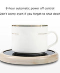 Electric Coffee Mug Warmer And Bottle Cooler With Smart Touch Temperature Controls, featuring automatic power off control and sleek design.