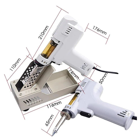 Electric Vacuum Desoldering Pump Portable Pro Grade Solder Gun Solder Removal Tool Adjustable Temperature 350 to 450C