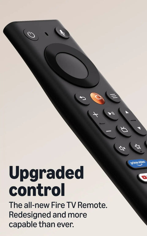 Upgrade Your Living Room Setup With This Killer 4K Streaming Stick Delivering Hella Vibrant Images Lightning Fast Playback And Rapid Wifi 6 Connectivity Paired With A Snappy Voice Remote For Total Binge Ready Entertainment Value. Close-up of black TV remote featuring voice control and quick-access buttons.