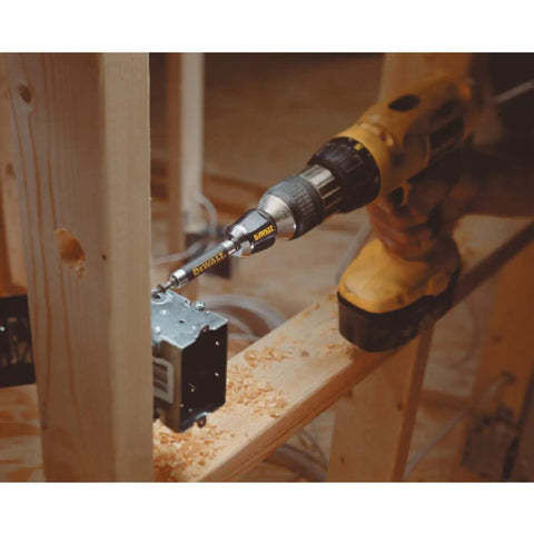Magnetic Bit Holder With Self Retracting Guide Sleeve For Easy Screw Driving Keeps Screws In Place Fits Up To Size 10 Screws Pro Grade Drill And Impact Driver Accessory