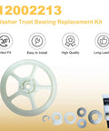 Thrust Bearing Kit Replacement For Front Load Washers, Easy Install, Replaces AP4009132, parts layout and lubricant tube