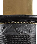 Close-up of hilt and tsuba on Authentic Bamboo Katana Training Sword With Lightweight Aluminum Alloy Blade For Dope, Safe Unsharpened Practice.