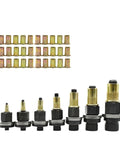 Pro Grade Rivet Nut Mandrel Kit With Seven Interchangeable Mandrels M3 Through M12 And 210 Galvanized Rivet Nuts For Built To Last, Stable Clamping And Quick, Easy Riveting In Metal Fabrication Projects. Set of galvanized rivet nuts and seven mandrels M3-M12