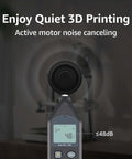 Noise meter showing quiet operation at 48 dB for Blazing Fast A1 Mini 3D Printer With AMS Lite For Multi Color Printing Ultra High Speed.