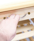 Rock Solid Brass Decorative Screws With Caps For Furniture Cabinet And Mirror Install Self Tapping Wood Hardware Anti Rust Knockout Look Easy Diy Upgrade 12mm 8 Piece Set used to secure drawer handle on wooden cabinet.