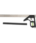 Heavy Duty 12 Inch Combination Square With 45 And 90 Degree Markings Scriber Level And Spring Loaded Bolt For Carpentry Woodworking And Metalworking