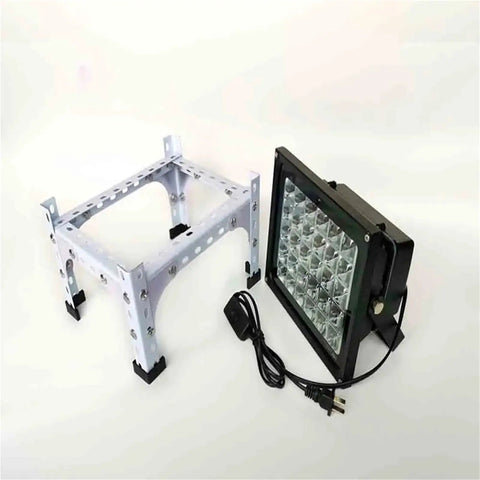 Rock Solid 600W Led Uv Curing Lamp Delivering 365Nm 395Nm 405Nm Wavelengths For Sla Dlp 3D Printer Resin Pcb Repair Gel Nails And Weekend Craft Projects Fast Dry Action with metal frame and black light.