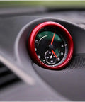 Porsche Dashboard Center Clock Surrounding Compass Cover Dope Aluminum Ring Emblem Sticker Red Premium Powder Coated Anodized Aluminum