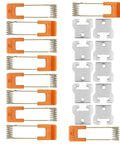 Set Of 10 Recessed Lighting Spring Clips For Ceiling Canister Lights And LED Strip Mounting, Durable Orange Mounting Clamps