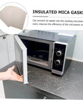 Hand installing 10 Pack 150x120mm Mica Plate Sheets For Microwave Heat Insulation And Fireproofing Durable Microwave Oven Accessories Reusable Heat Shield Easy Install For A Wide Range Of Oven Models in a microwave