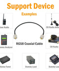 PL259 Male to Male Coax Cable 12 Inch RG58 Low Loss UHF Jumper for HAM and CB Radios Antenna Analyzers SWR Meters Dummy Loads
