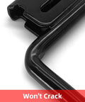 Close-up of black Heavy Duty E Track J Hooks Set For Enclosed Trailers And Cargo Vans X Track Compatible Steel Hanger Anchors